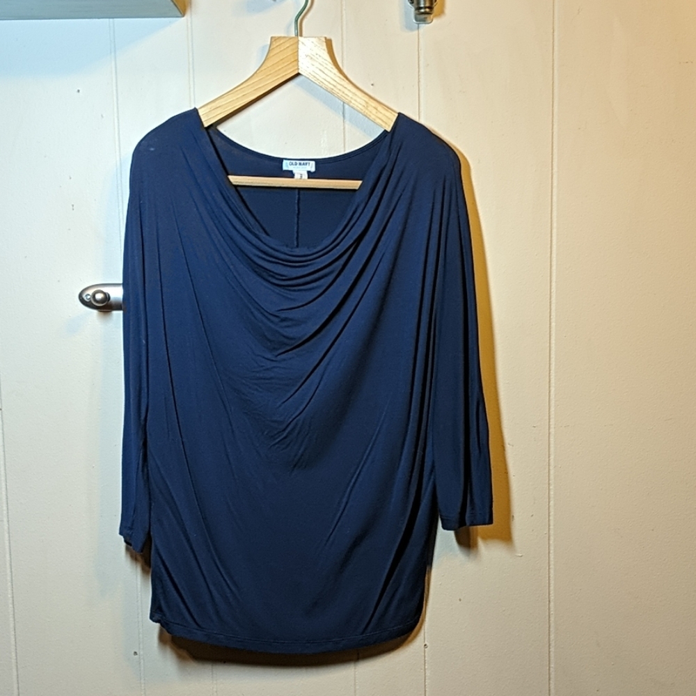 Old Navy dolman sleeve navy top Sz M